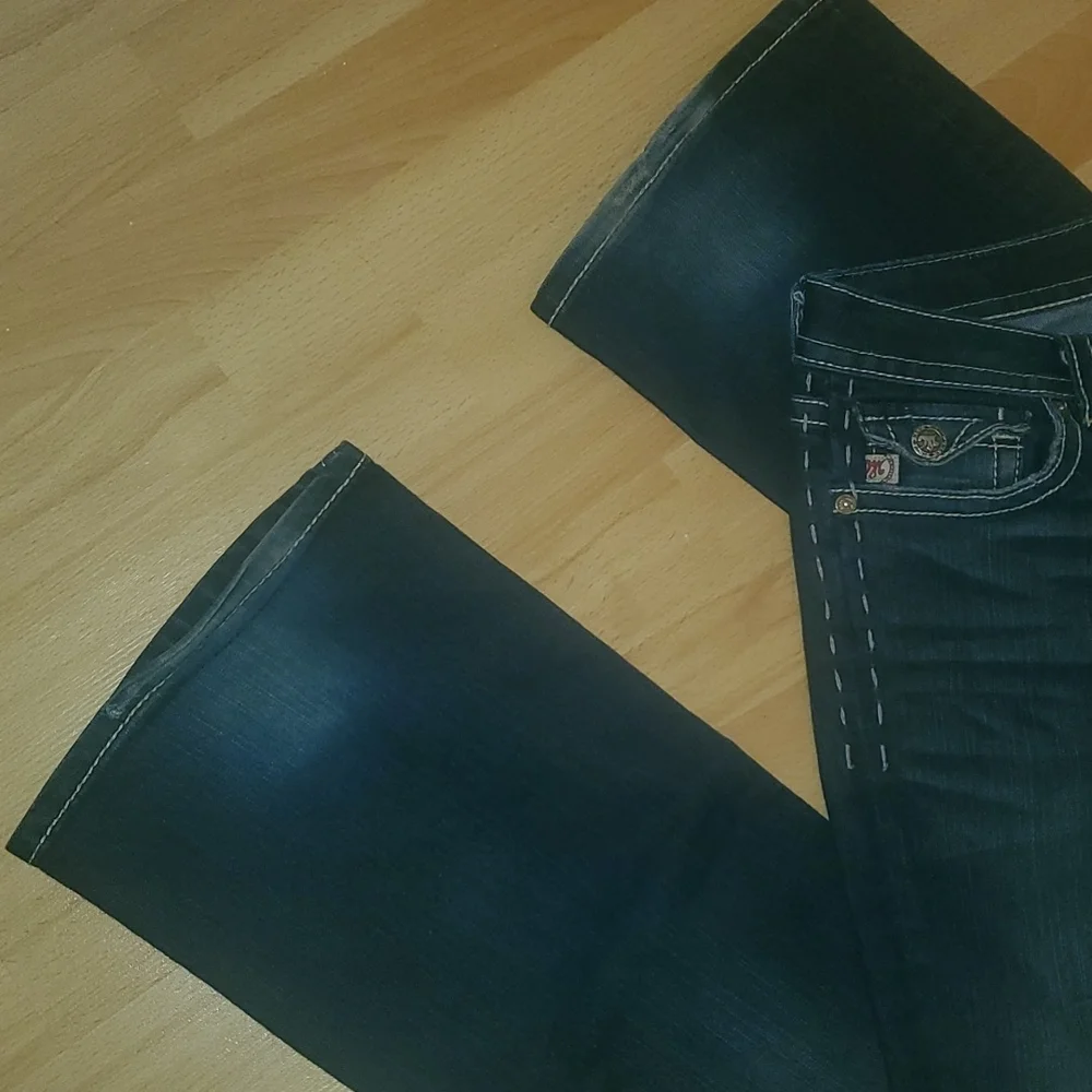 MEK Dark Blue Bootcut Women's Jeans - Picture 9 of 13